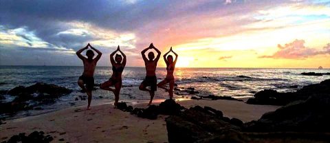 yoga à la plage